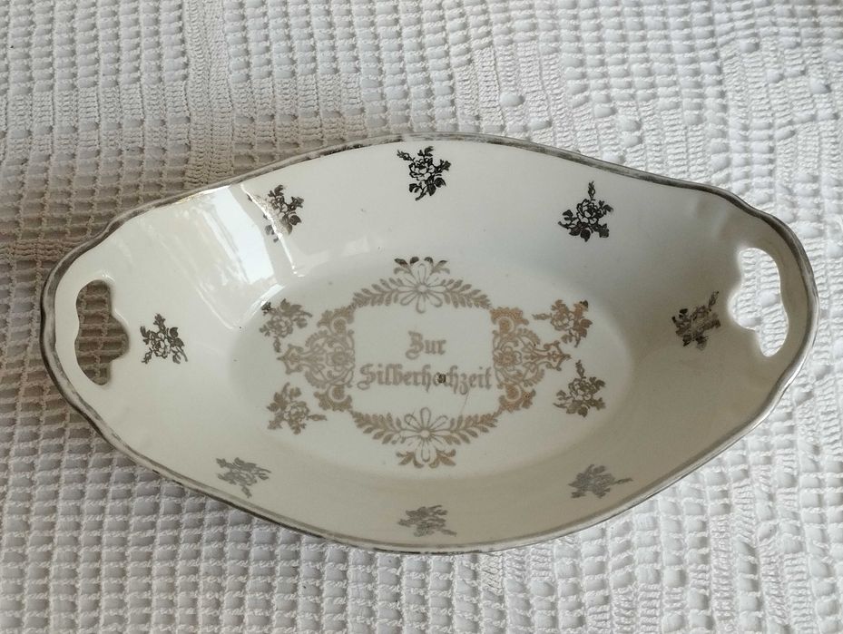 Stara porcelanowa miska okolicznościowa