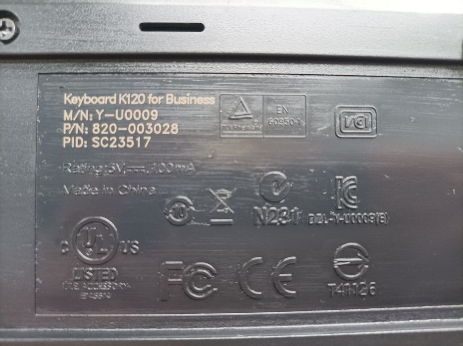Клавіатура Logitech Keyboard k120 for business