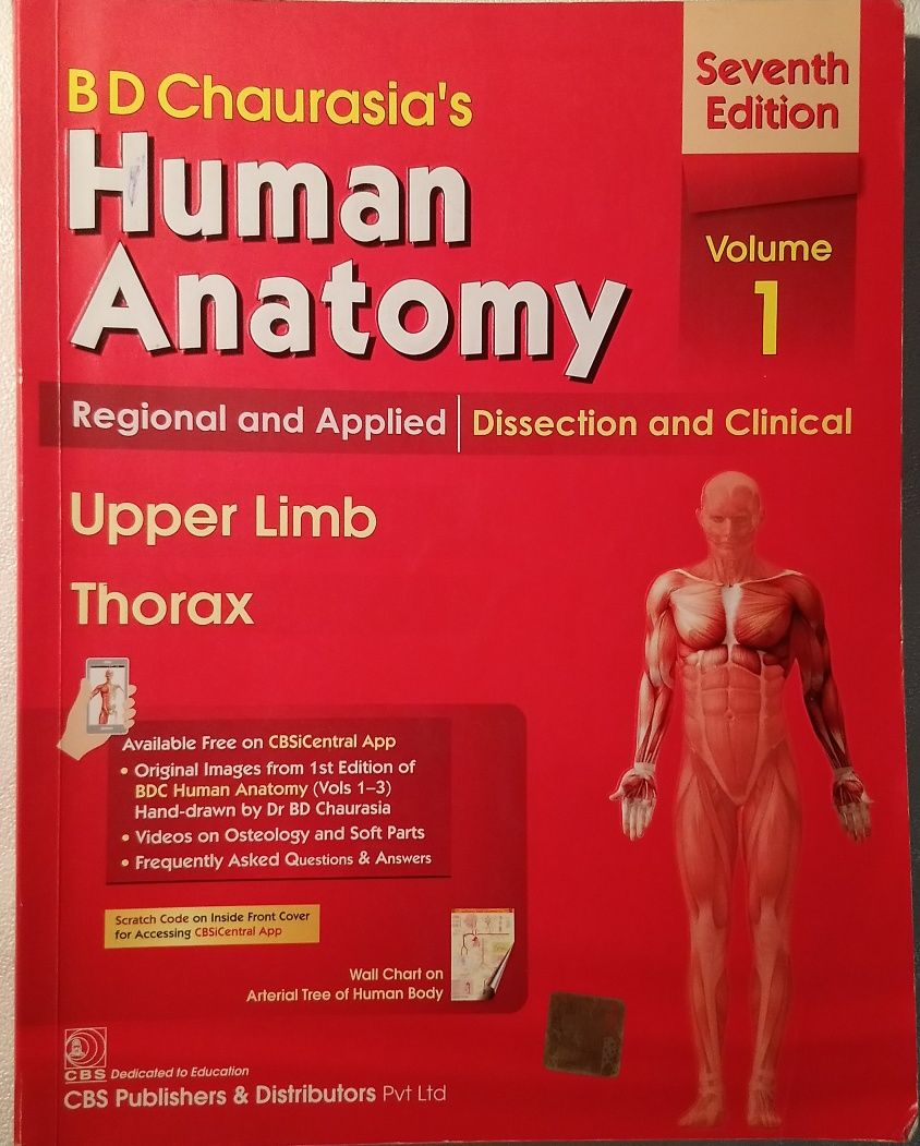 B D Chaurasia's Human Anatomy 3 Volume Set ( Vol.1,2,4) 7th edition