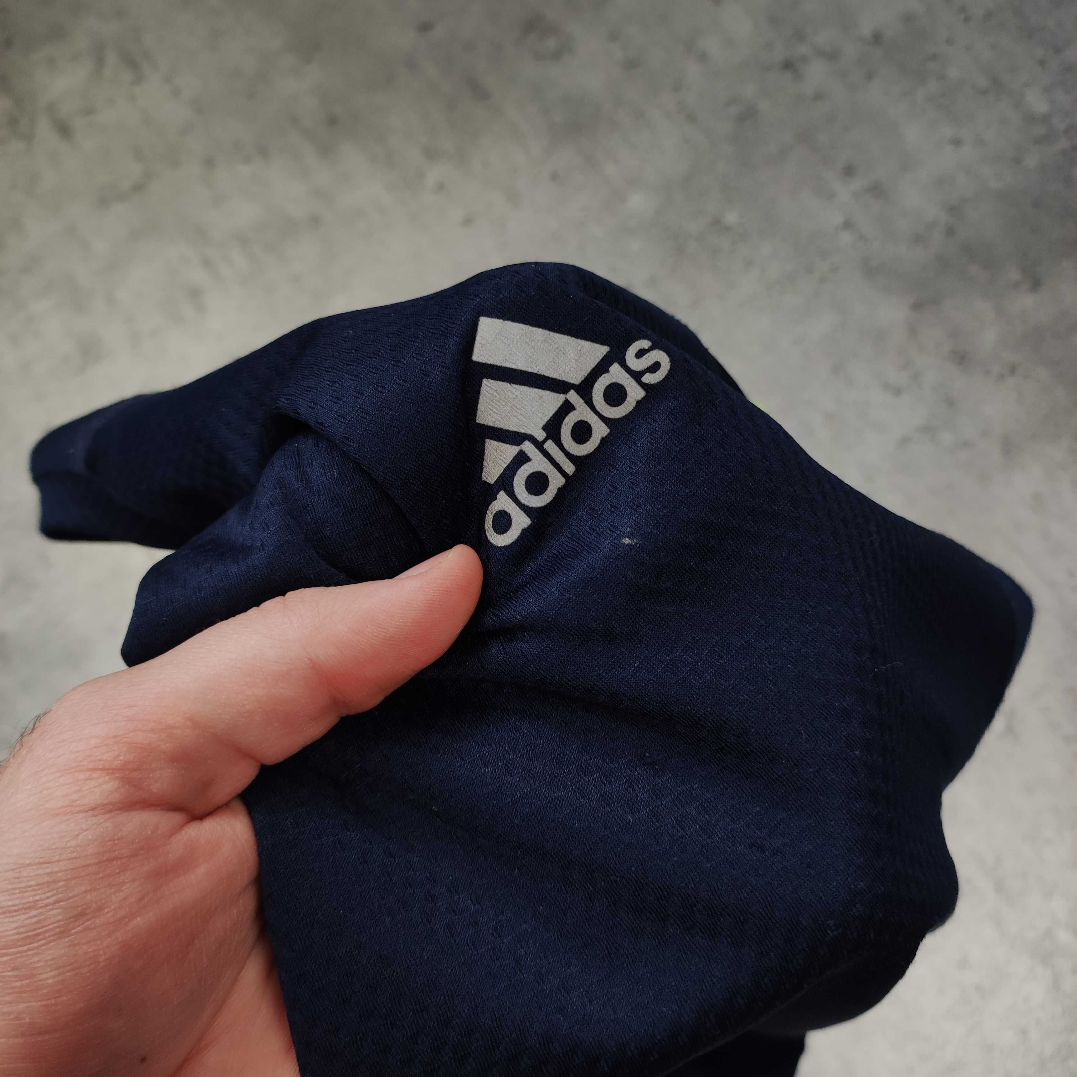 MĘSKA Granatowa Bluzka Koszulka Adidas Granatowa 3 Paski Response Logo