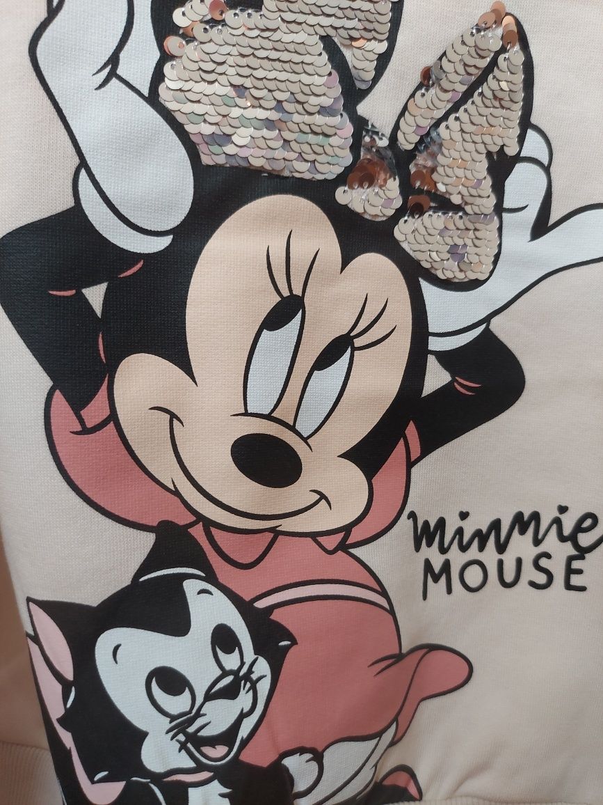 NOWA bluza dziewczęca Minnie H&M 110/116 odwracalne cekiny