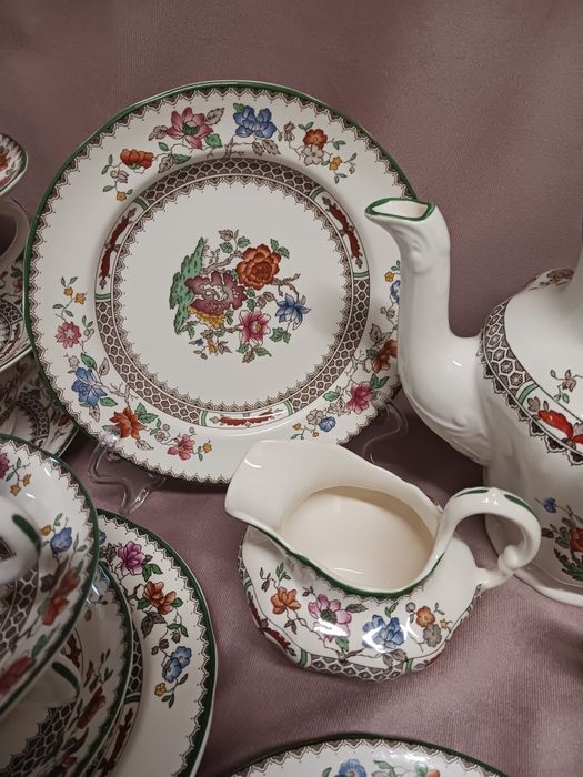 Spode angielski 12 osob serwis kawowy chińskie róże