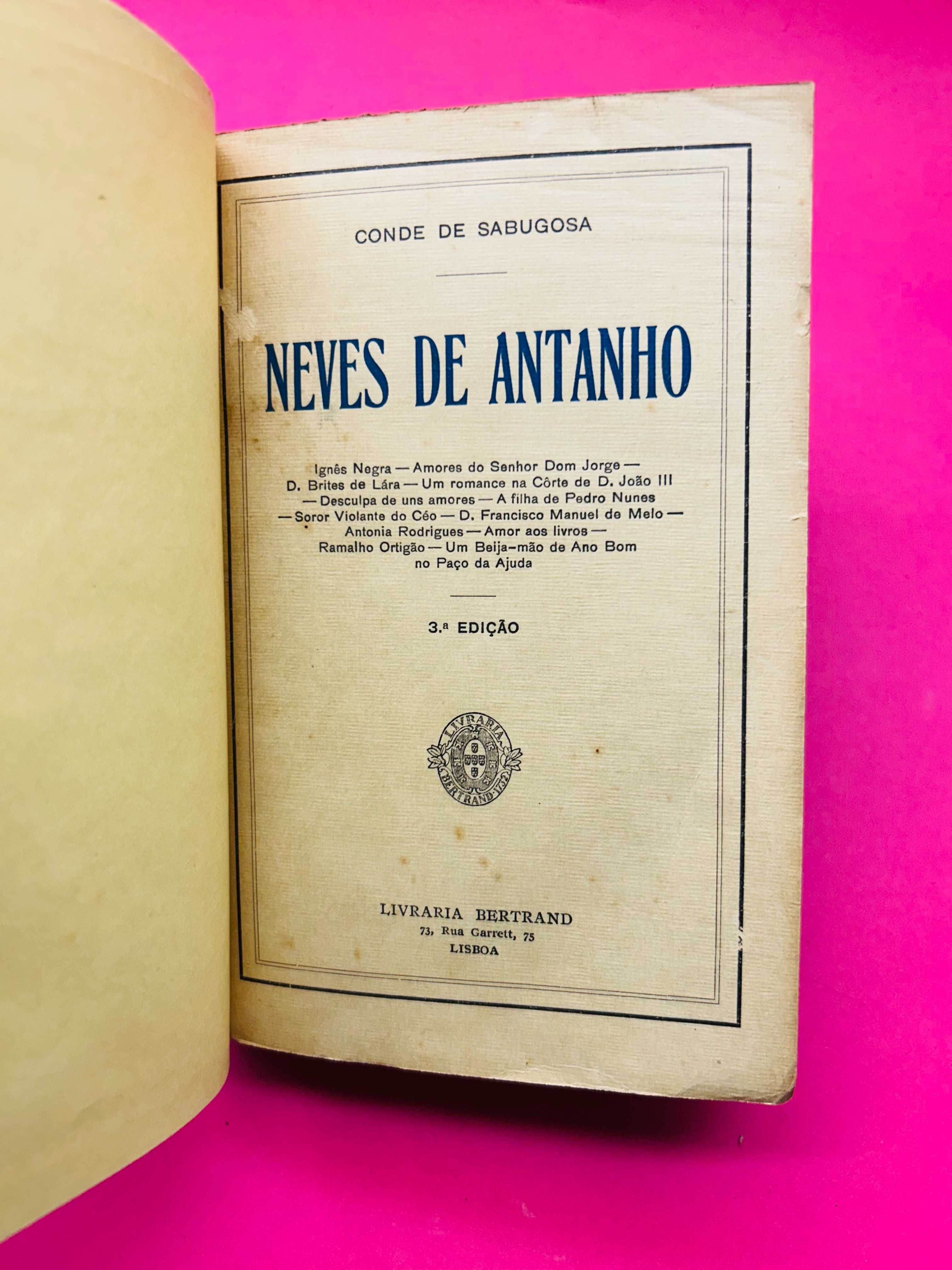 NEVES DE ANTANHO - Conde de Sabugosa