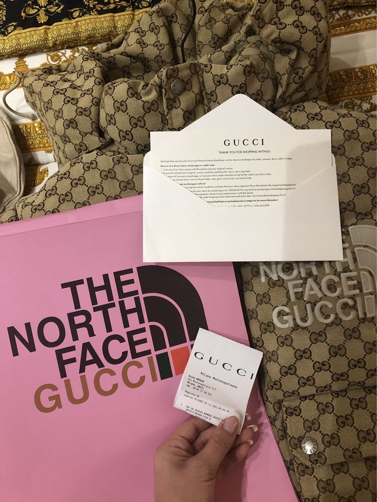Casaco Gucci North Face 100% autentico S