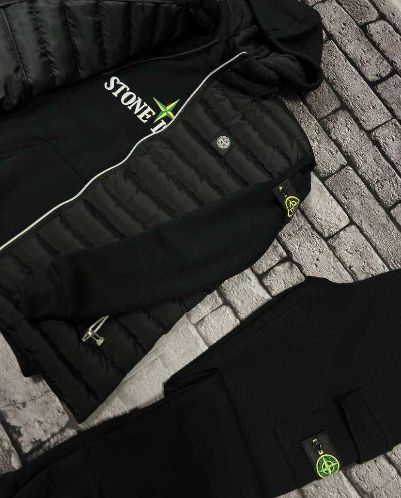 ТОПОВИЙ СЕТ Мужской флисовый спортивный костюм Stone Island худи штаны