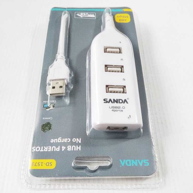 Hub 4 portas usb 2.0 Sanda SD-1573 Novos em caixa