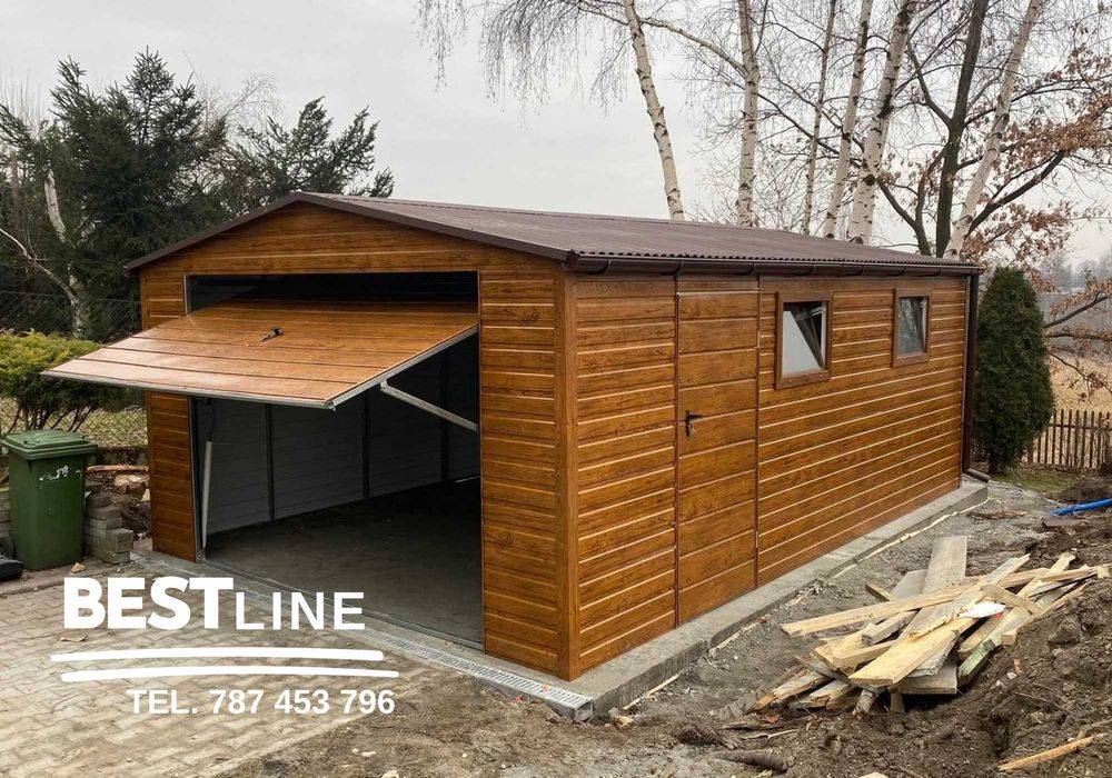Garaż blaszany z profili OCYNK 6.00 x 5.80 BESTLine - producent!