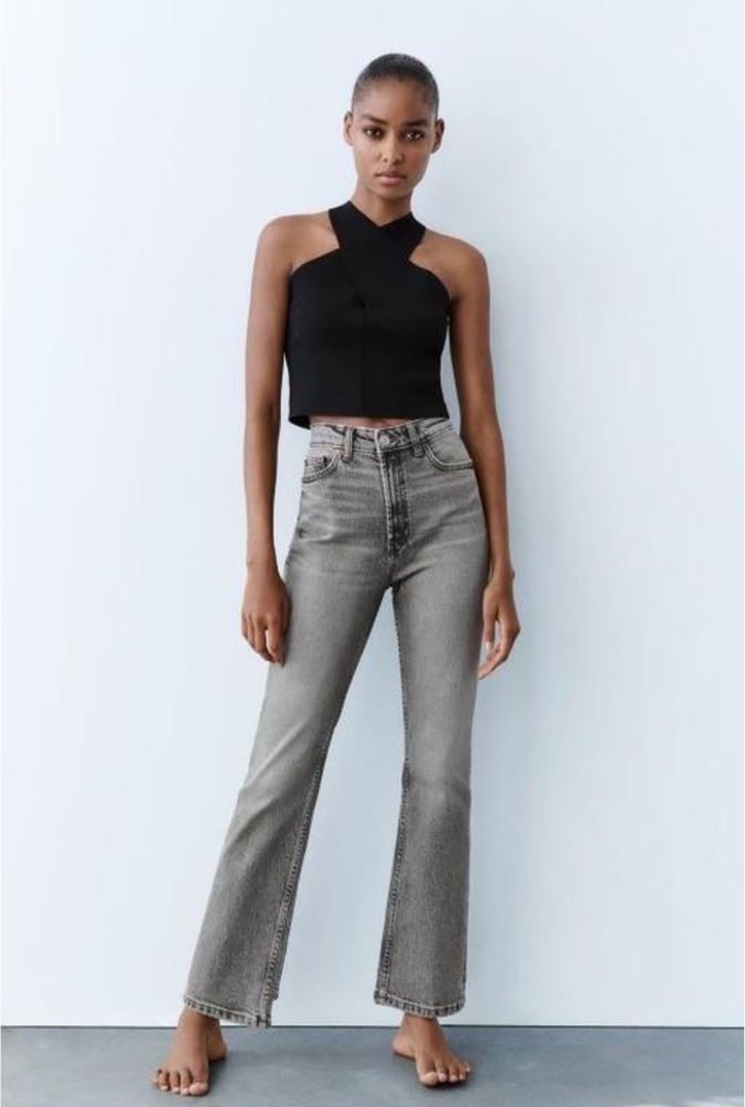 Джинси zara сірі хс
