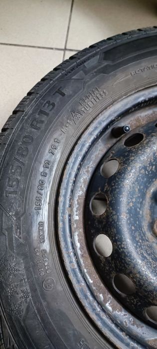 Koła zimowe fiat panda opony Barum Polaris 5 155/80 R13 - po 1 sezonie