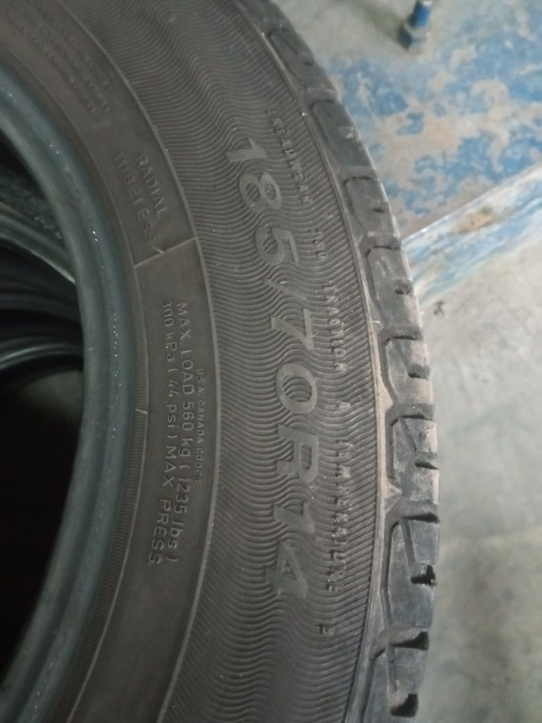 Літні шини б/у 185/70 R14 88T Goodyear GT-3 (склад з європи) покришки