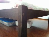 Cama rústica maciça vintage + 2 mesas cabeceira
