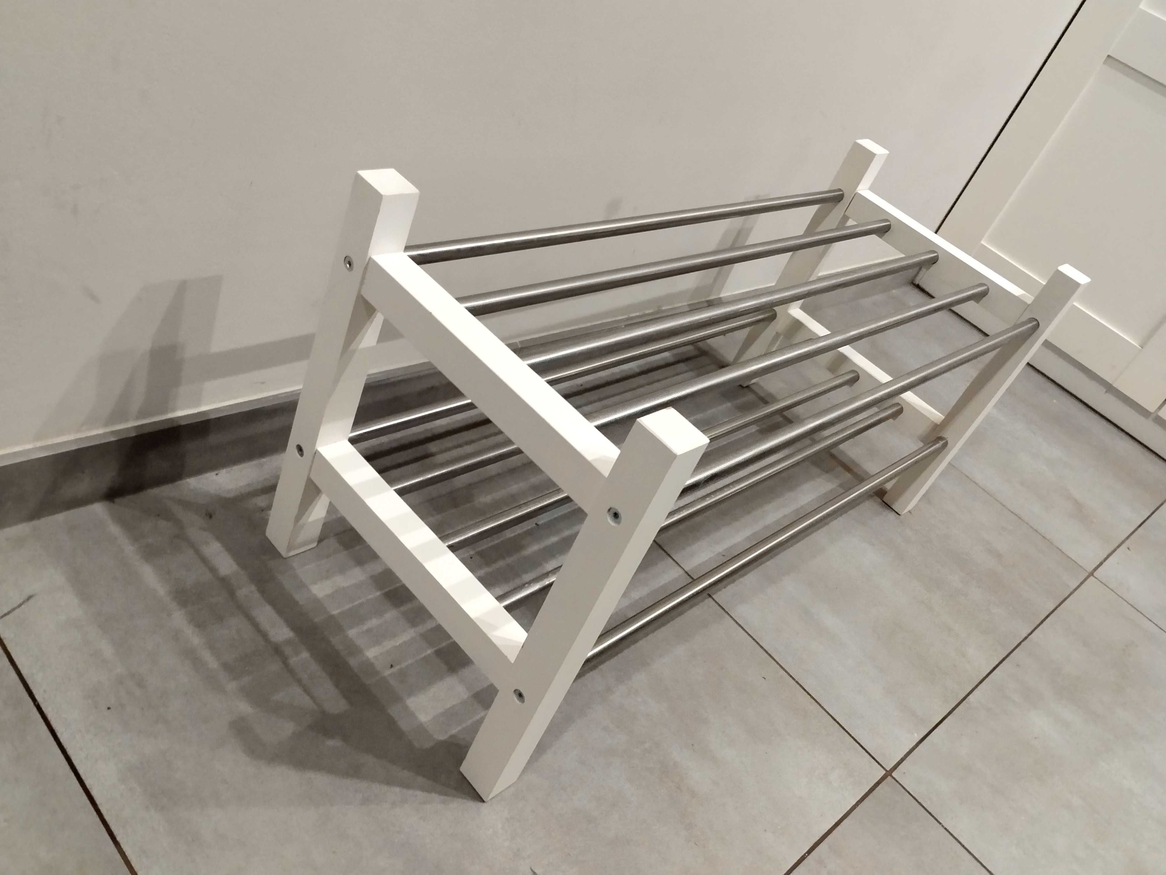 Półka na buty biała IKEA Tjusig - 80 cm - stan idealny /drewniania