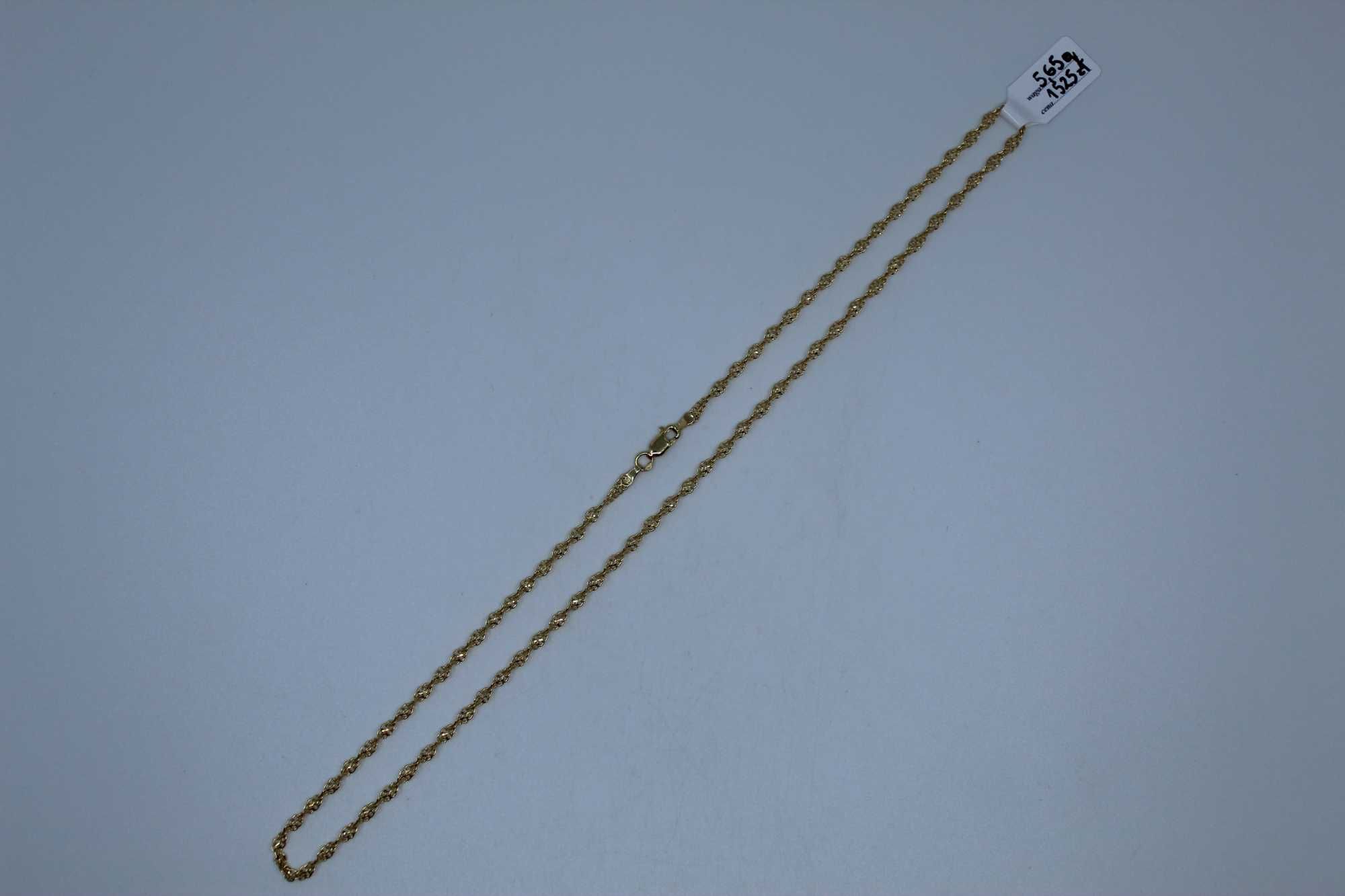 Złoto/Złoty łańcuszek 585 14K 5,65 gram 50cm Kordel/Corda Nowe Okazja