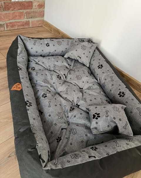 Legowisko dla psa Nowe 115x95 XL Szare wodoodporne z poduszkami GRATIS