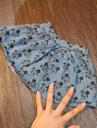 Spodniczka jeans Disney 6 9 mies 74 kieszonki print Minie falbanki