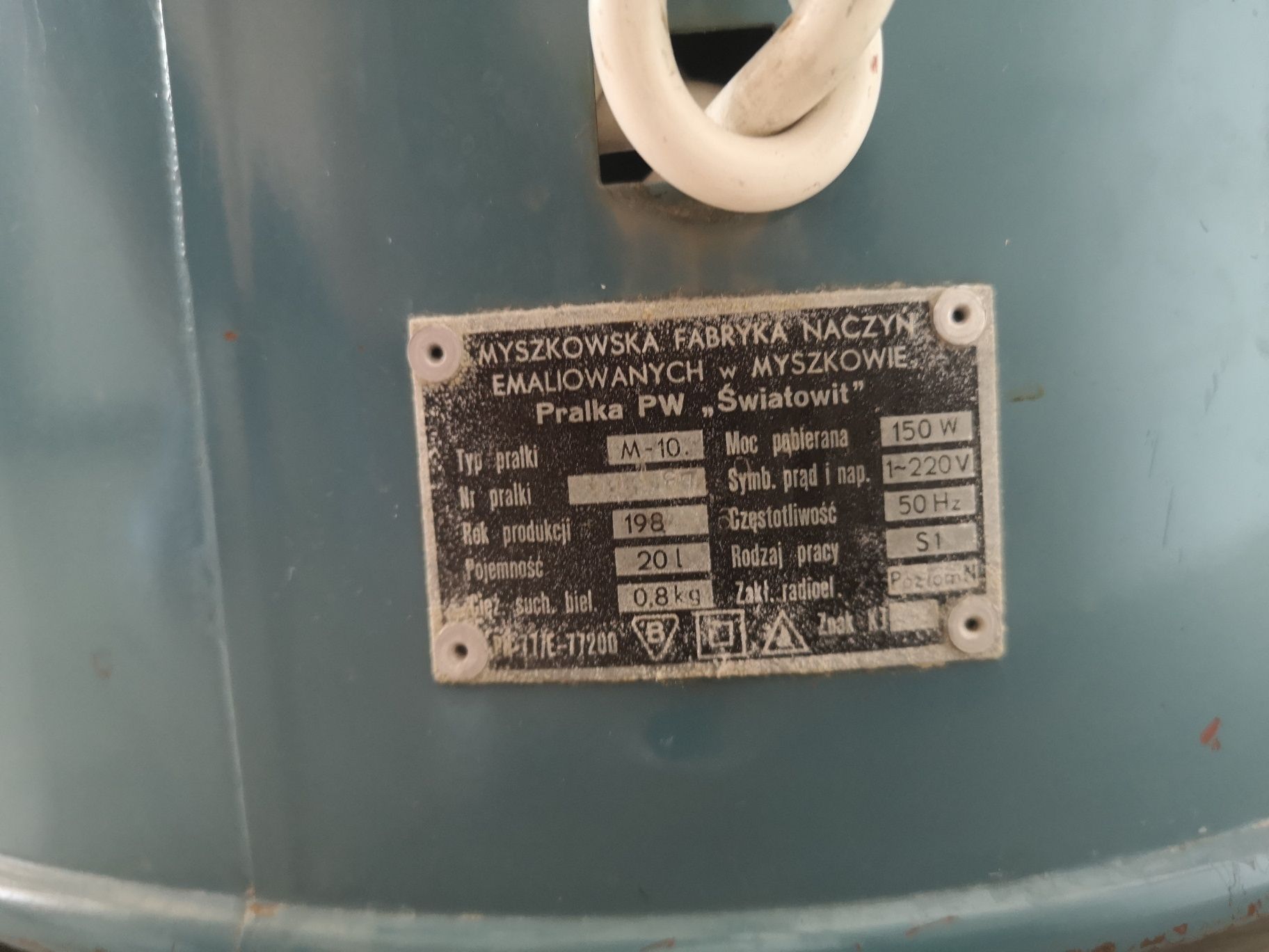 Pralka z PRL pralka Światowid jak Nowa Pralka wirnikowa jak Frania
