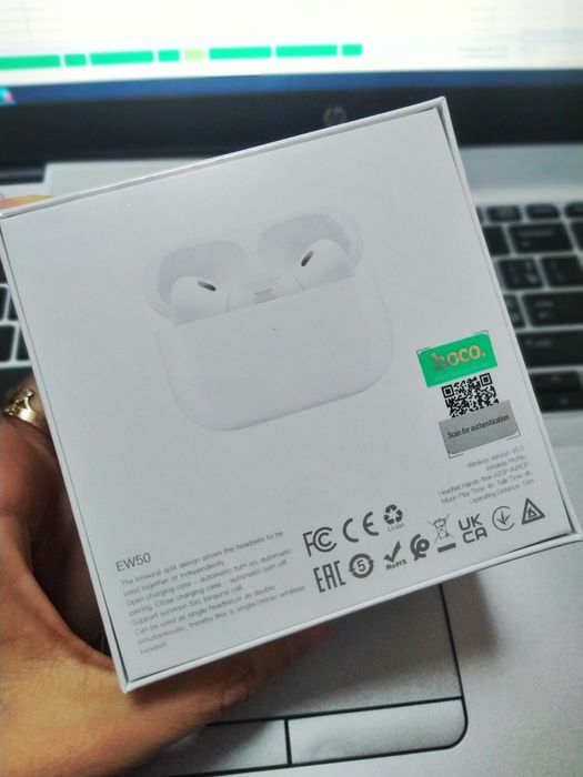 Навушники ew50, airpods, airpods pro, навушники hoco ew50