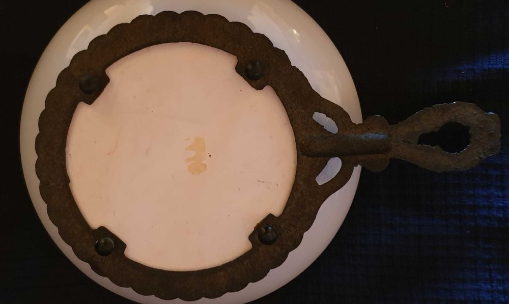 Talerz Saksonia i podstawka pod żelazko lub garnek, antyk limited, PRL