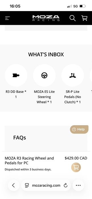 Volante Gaming MOZA R3