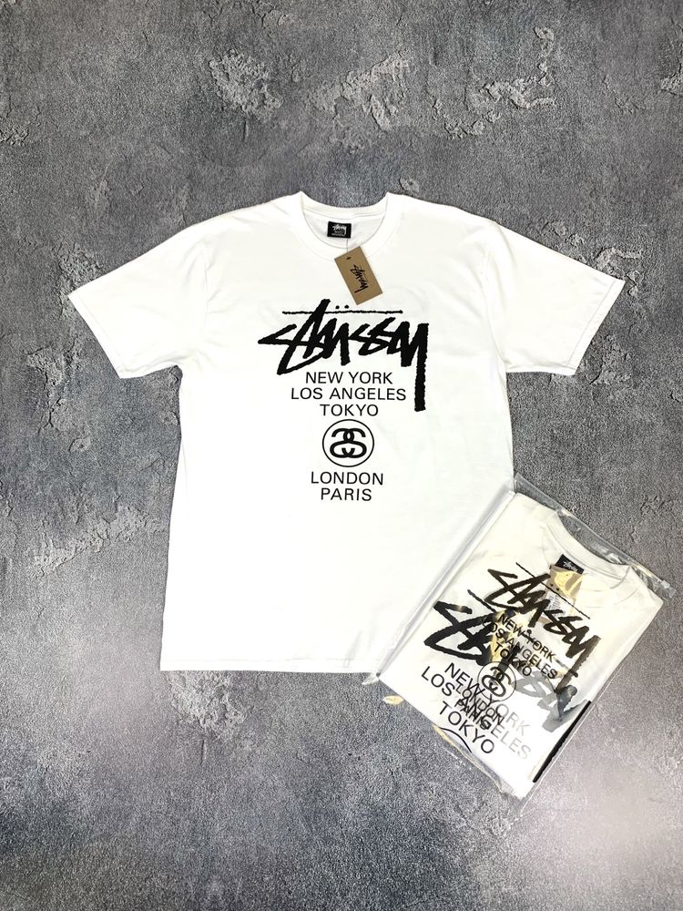 Футболки Новые Stussy,ОРИГИНАЛ,рр С,М,Л,ХЛ,World Tour,Стусі,Стусси