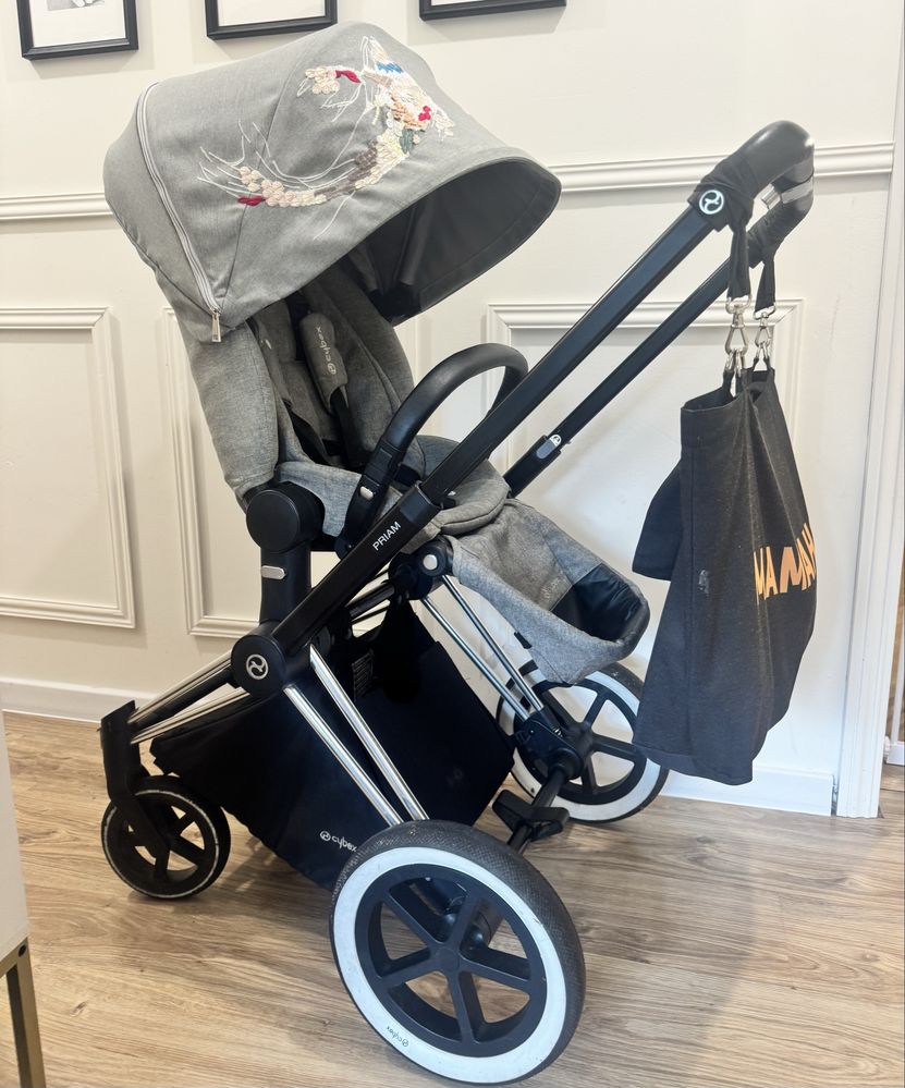 Cybex Priam Koi srebrny + torba