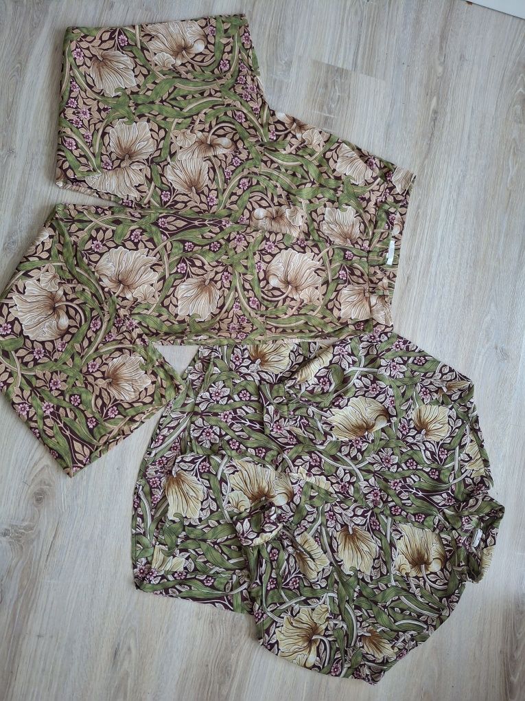 Komplet h&m xs 34 wzorzysty koszula spodnie