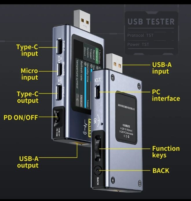 USB тестер FNB 58 ( без Bluetooth )