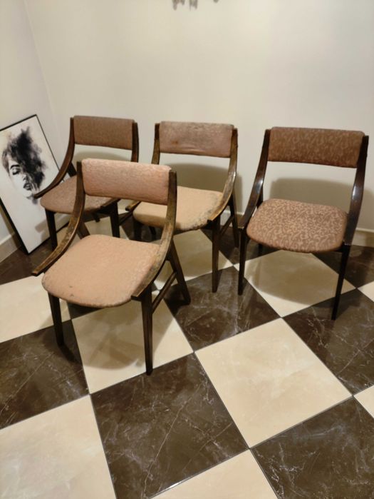 Krzesła SKOCZEK z PRL do renowacji  4sztuki