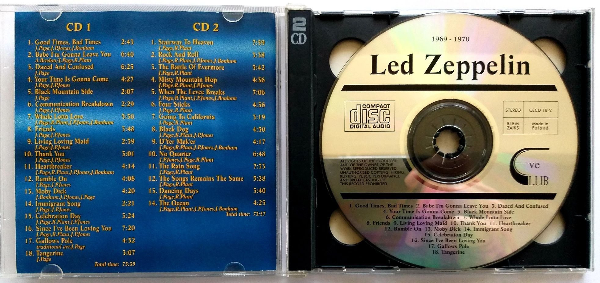 Led Zeppelin The Best Of Gold Collection 2CD 1998r