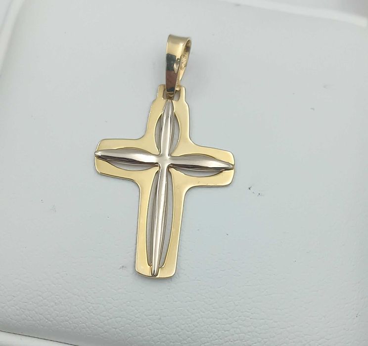 Złota Zawieszka Krzyż Krzyżyk próba 585 NOWA/ Fajne Okazje Radomsko