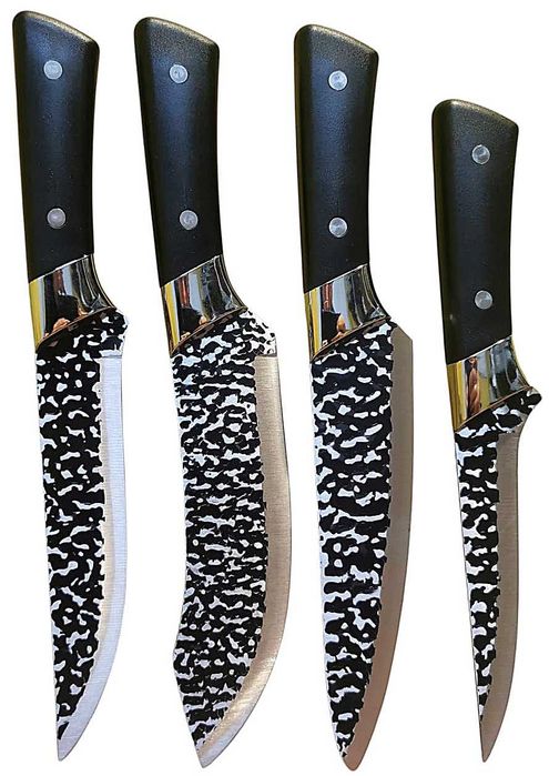 Magnetyczna listwa bambus 40 cm + ostre duże noże kuchenne + pokrowce