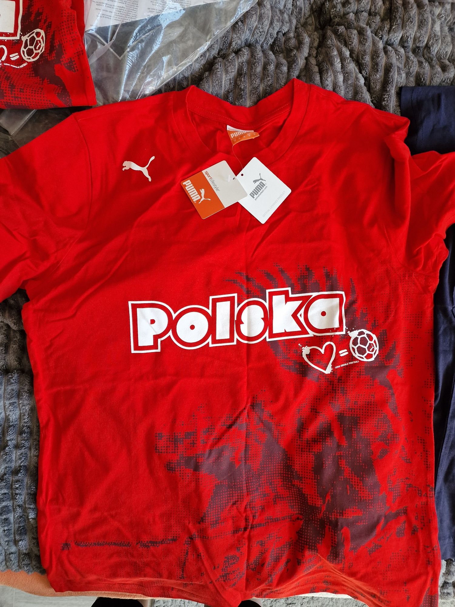 Nowa koszulka puma Polska M euro czerwona piłka nożna sport