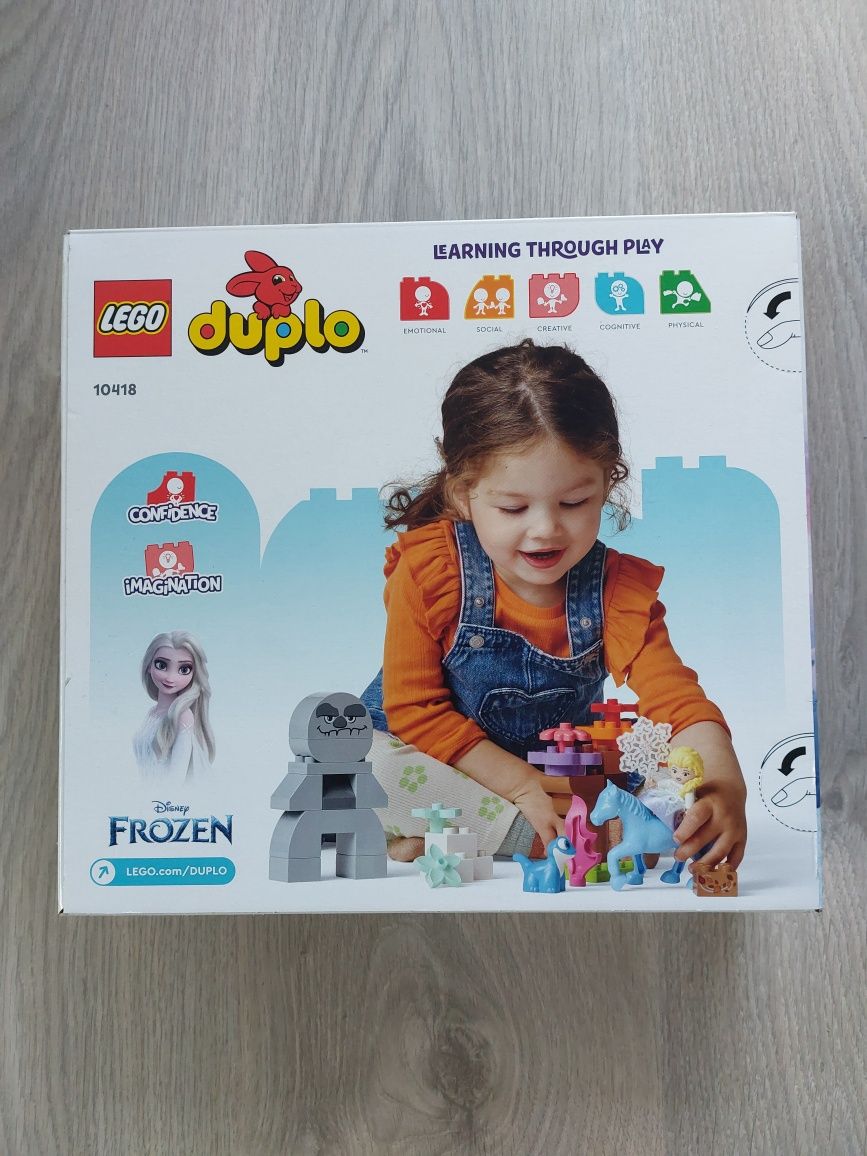 Nowe Lego Duplo 10418, Kraina Lodu, Elza i Bruni w zaczarowanym lesie