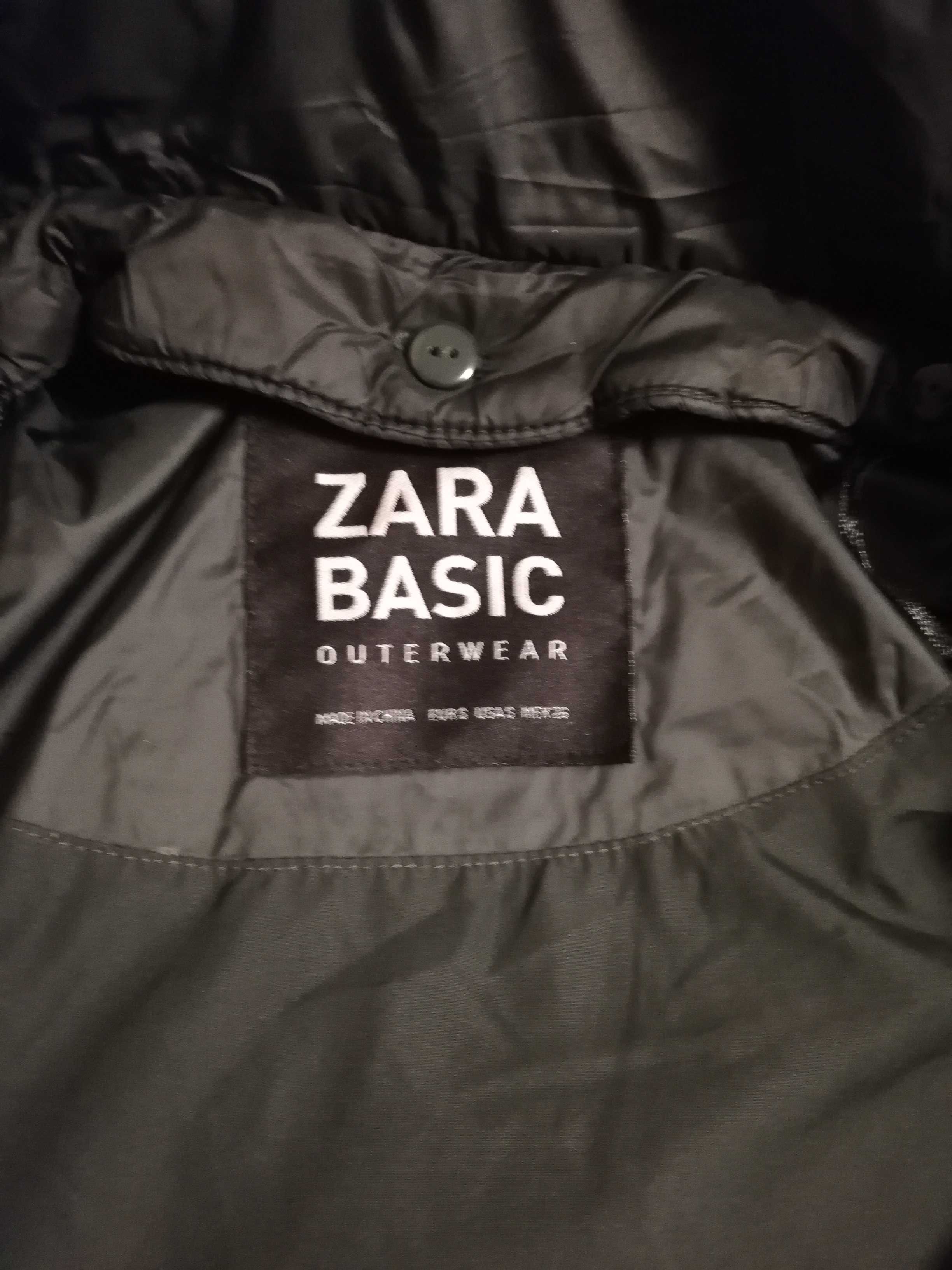 parka puchowa Zara S M 36 38 zielona płaszcz puchowy Zara S M 36 38