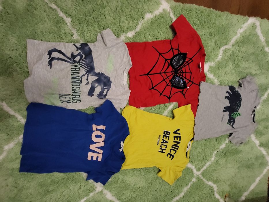Koszulki dla chłopca roz.110/116 h&m smyk