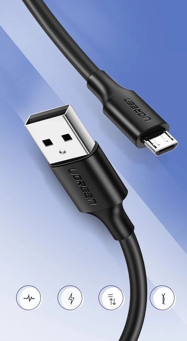 Ugreen kabel przewód USB - micro USB 2A 1m czarny