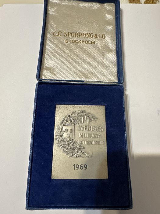 Оригинальная серебряная медаль Швеции 1969 года
