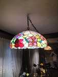 Lampa wisząca witrażowa w stylu Tiffany
