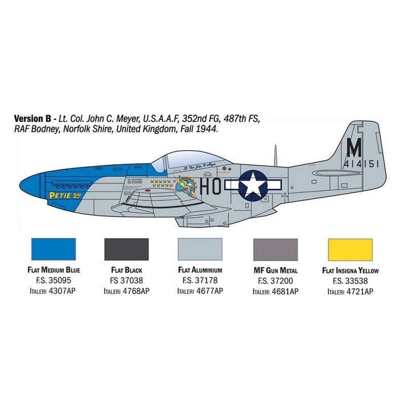 Italeri 1484 model 1:72 samolot P-51D MUSTANG ACES