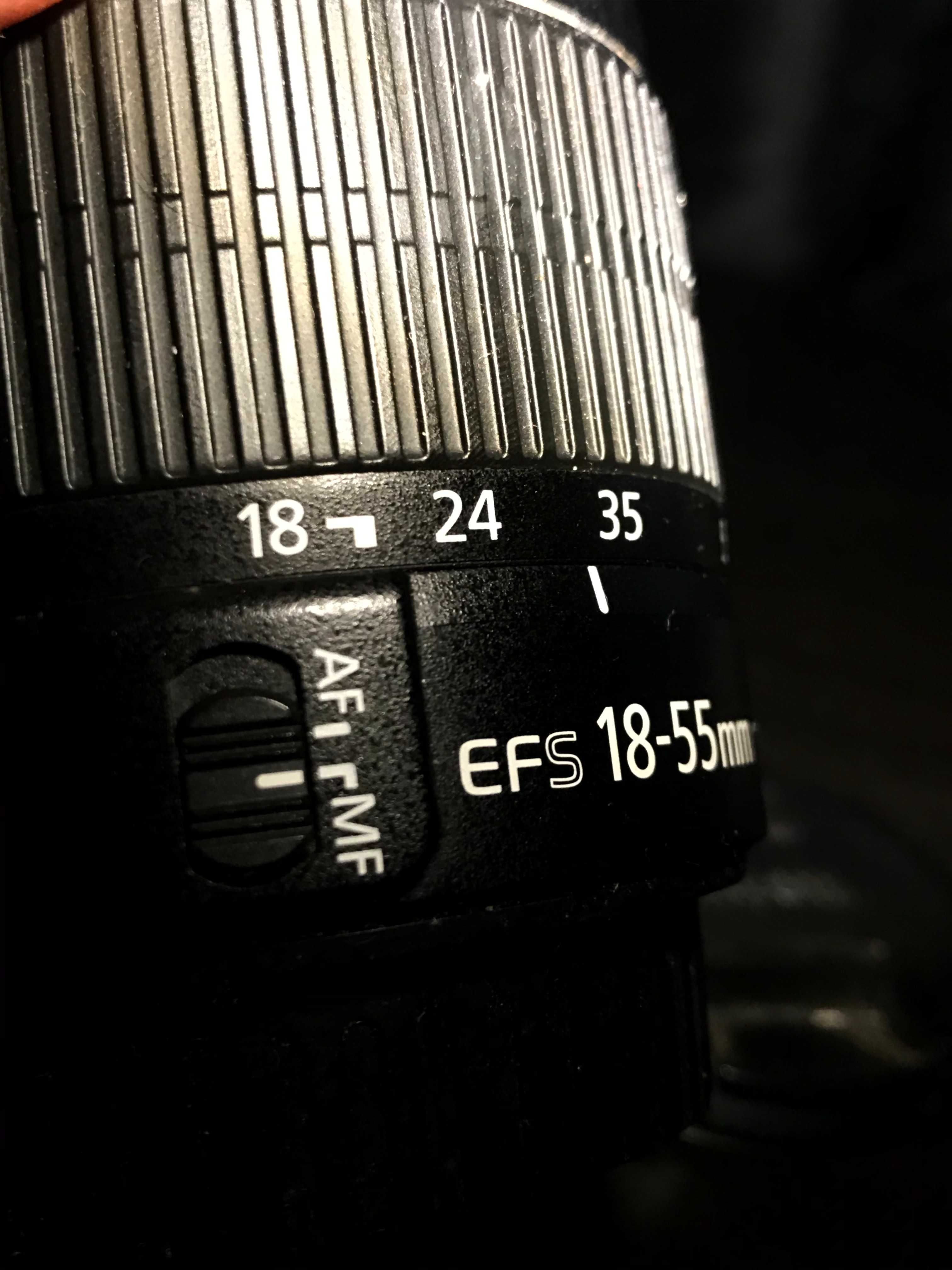 Lente Canon EF-S 18-55mm em bom estado