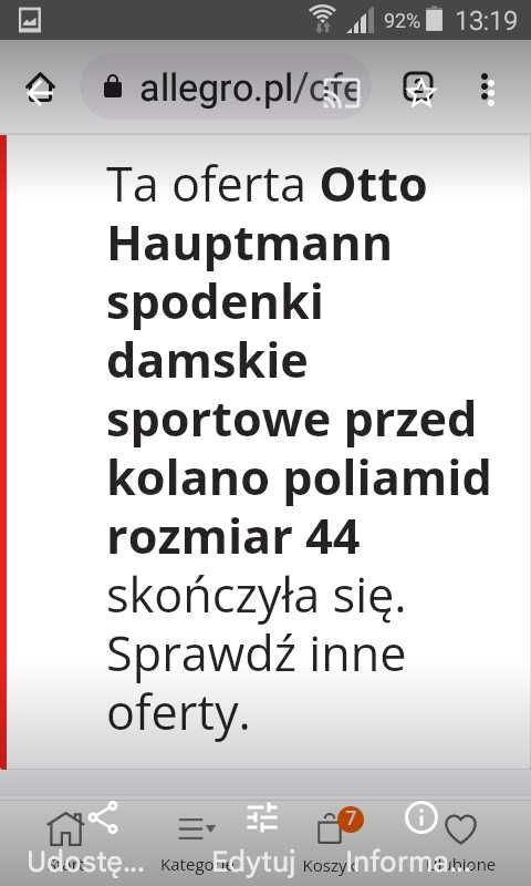 Spodenki damskie( kolarki)OTTO