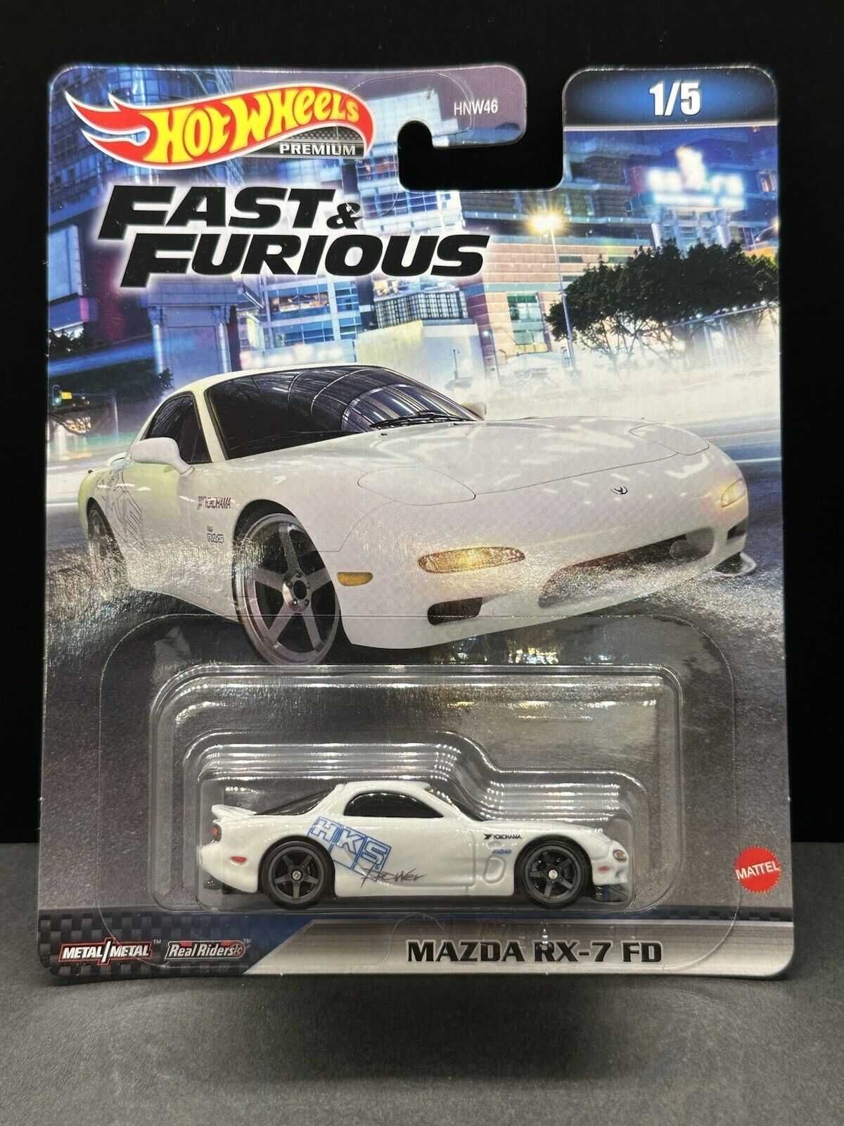 Model Samochodu Hot Wheels Premium Fast&Furious Mazda RX-7 FD