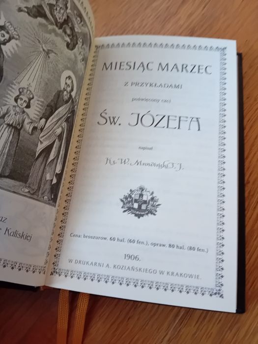 Miesiąc marzec modlitewnik nabożeństwo do św. Józefa / Reprint