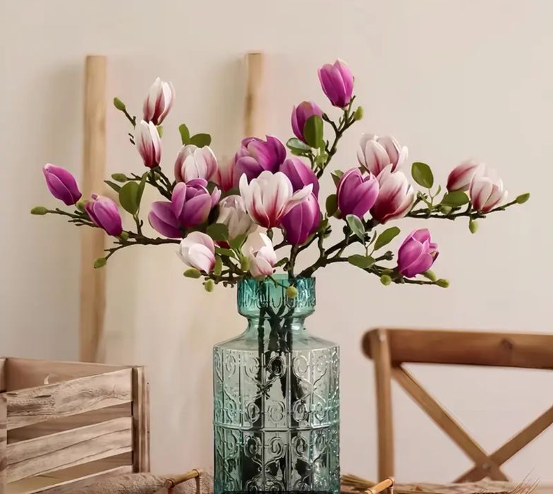 Kwiat magnolii sztuczne luksusowe