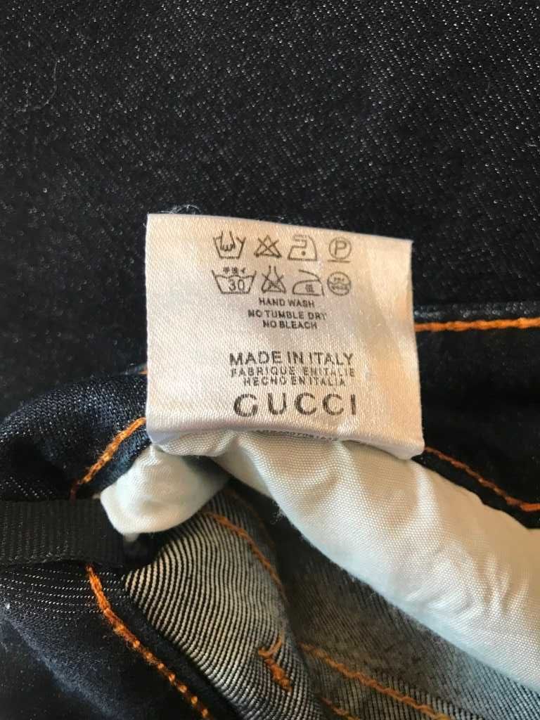 Джинсы GUCCI женские оригинал синие прямые размер L или W33/L32