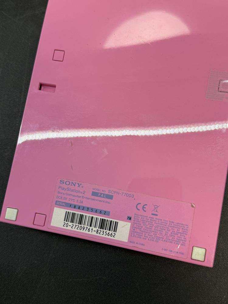 Unikatowa konsola Sony PS2 rożowa + karta pamięci + pad + okablowanie