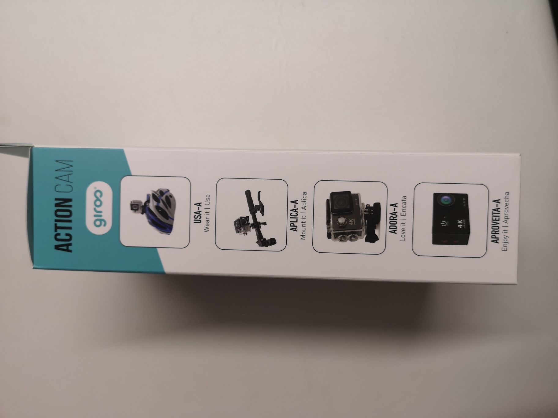 Câmara de filmar de ação 4k com acessórios