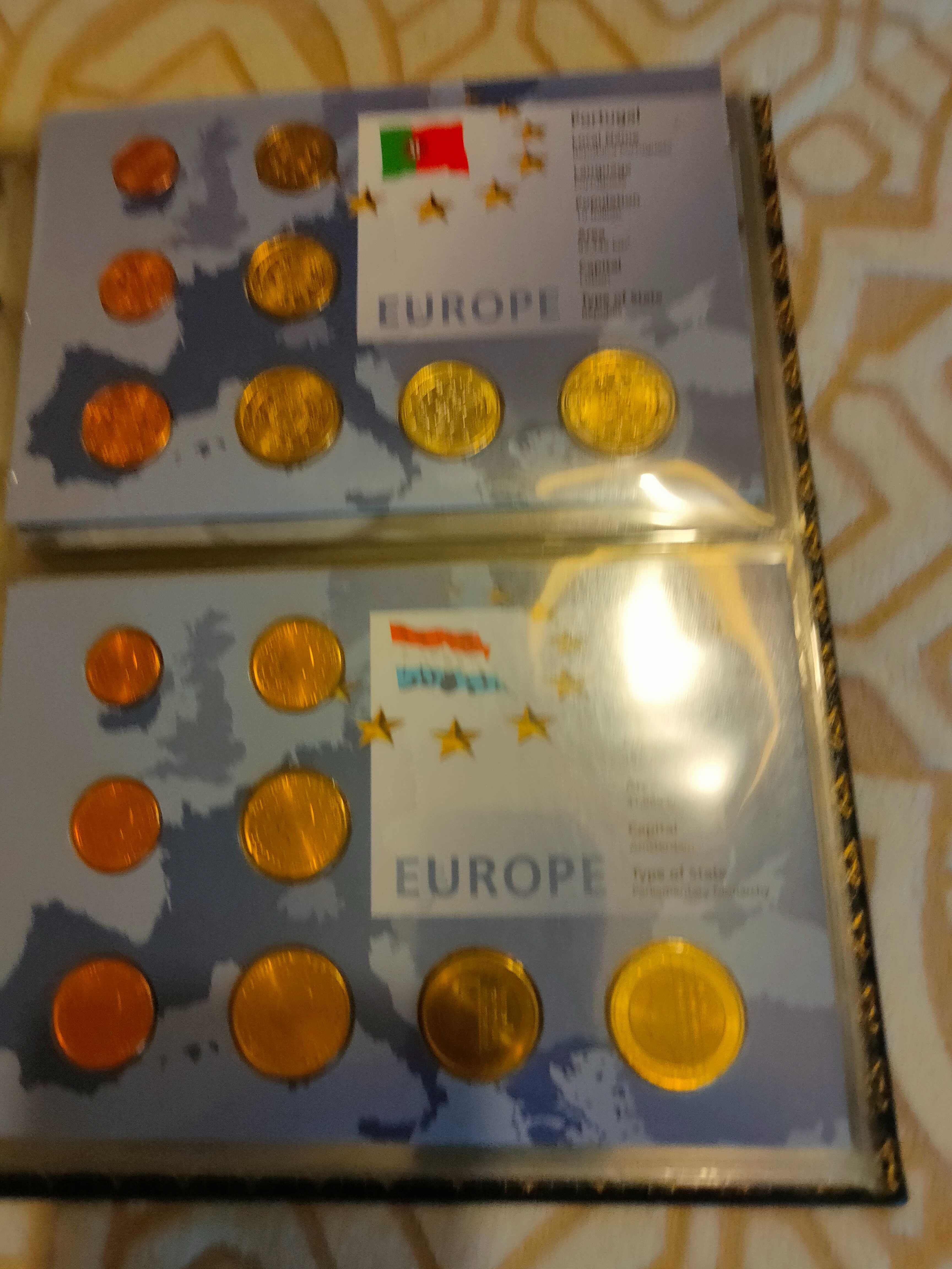 Colecao das primeiras moedas euro