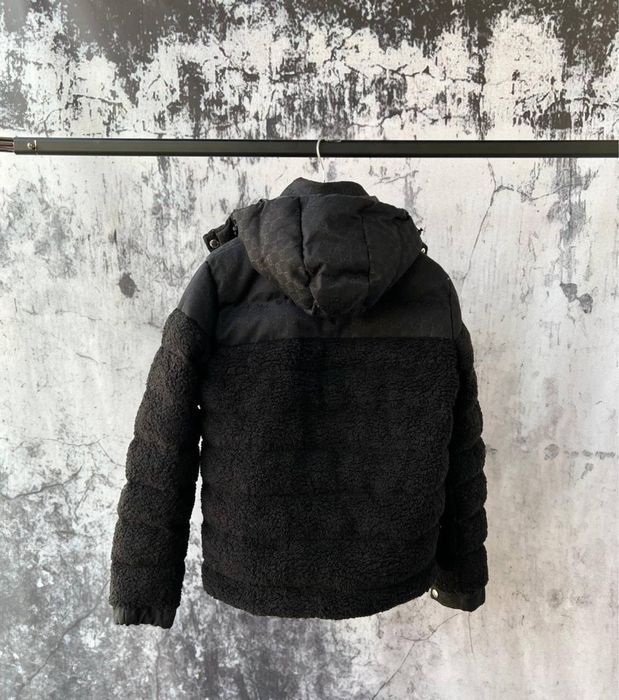 Куртка зимняя мужская шерпа пуховик черный  gcc louis vuitton