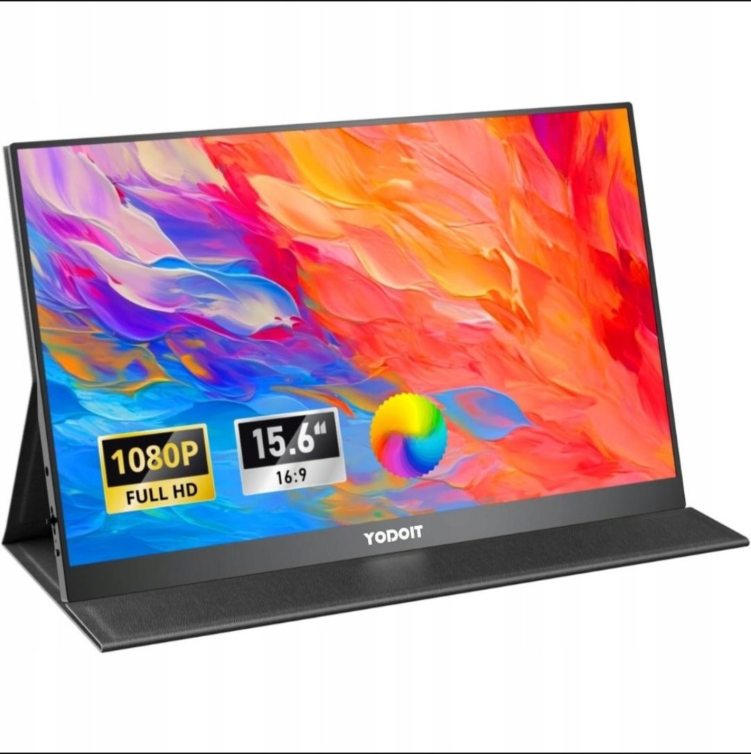 Yodoit Przenośny monitor 15,6 cali  FHD Ultra cienki.i